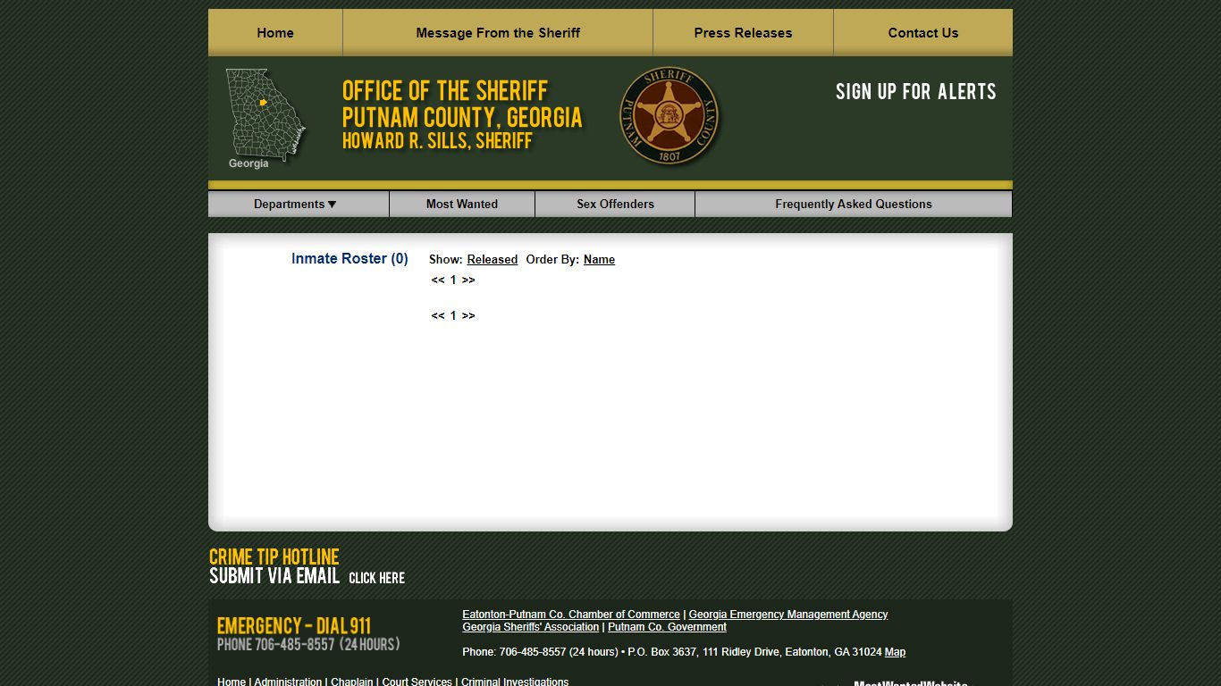 Inmate Roster - Putnam County Sheriff's Office